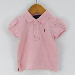 ラルフローレン(Ralph Lauren)のラルフローレン 半袖ポロシャツ ポロマーク パフスリーブ トップス シンプル ストレッチ ベビー 女の子用 80サイズ ピンク RALPH LAUREN(Ｔシャツ)