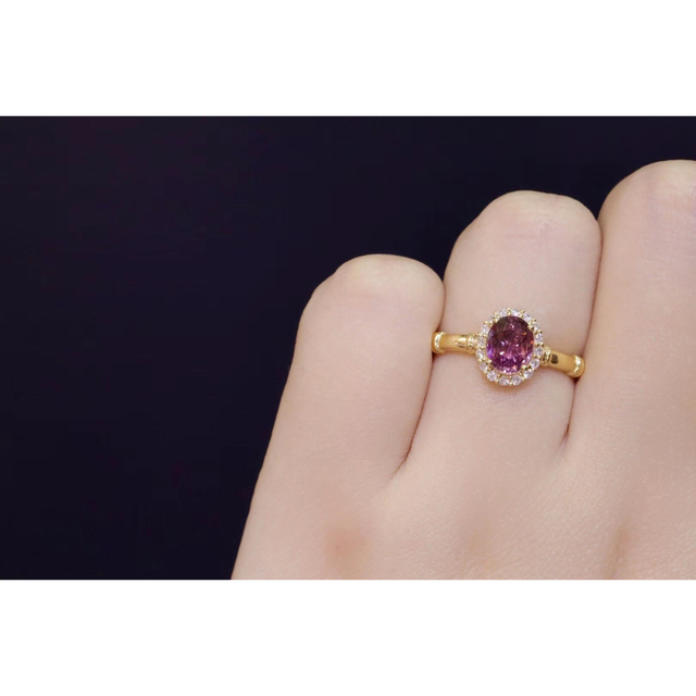 天然 非加熱パパラチアサファイア ダイヤ リング1.12ct k18 fの通販 by ...