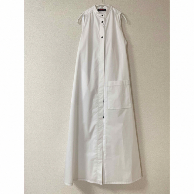 新品 CABaN コットン ベルテッドノースリーブロングワンピース