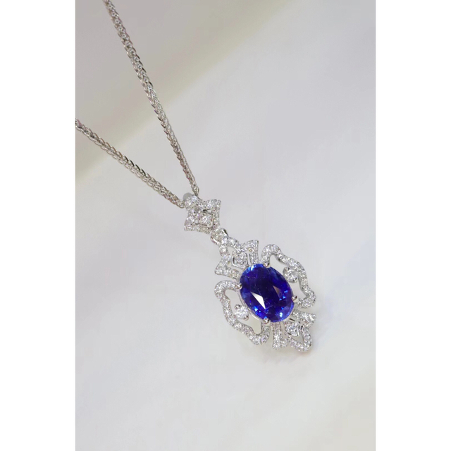 天然 ロイヤルブルーサファイア ダイヤ  ペンダントトップ1.18ct f