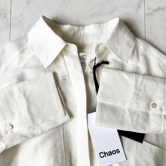 Chaos カオス◉ガーランド シャツ ワンピース  ホワイト 白