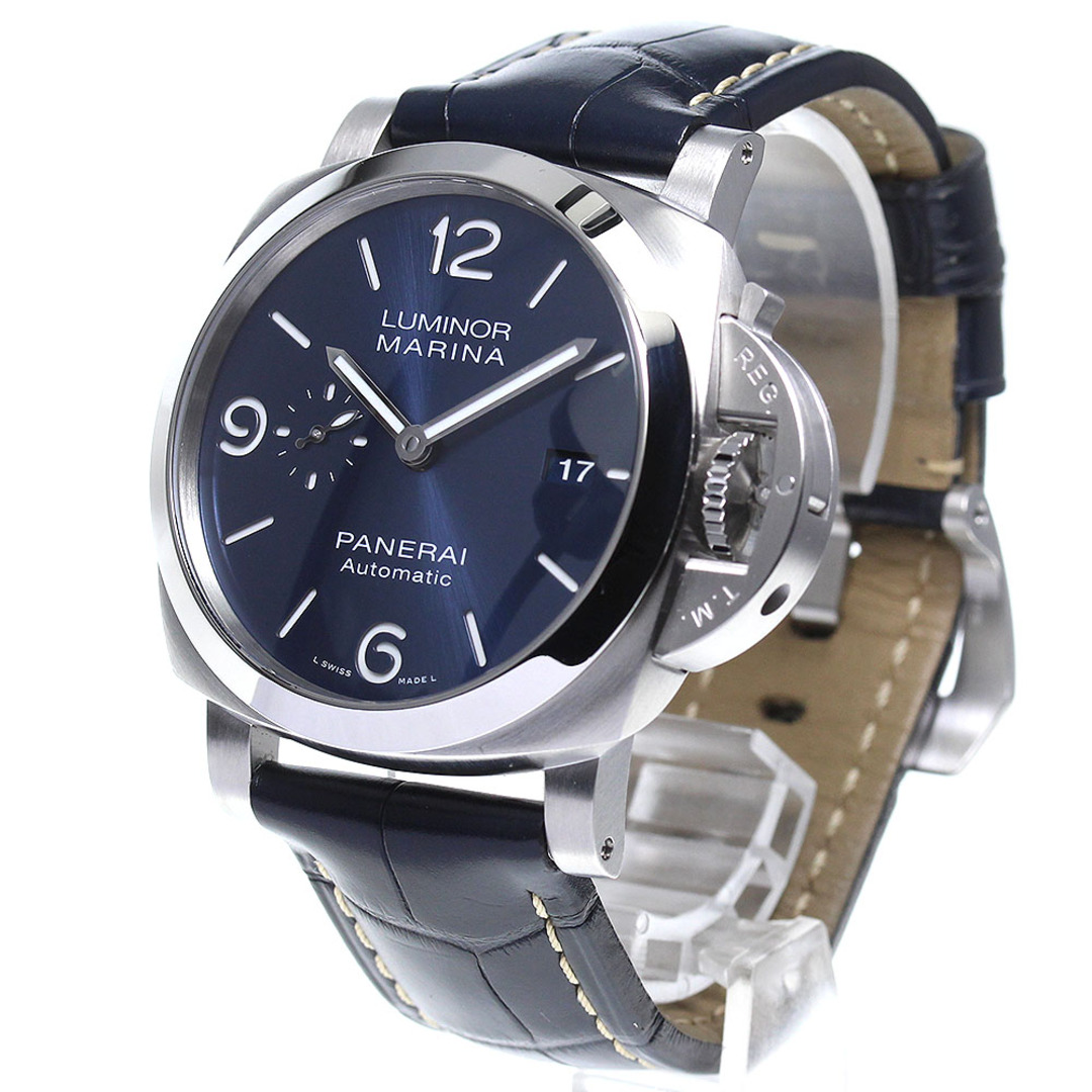 パネライ PANERAI PAM01313 ルミノール マリーナ 1950 3DAYS アッチャイオ デイト 自動巻き メンズ 美品  箱・保証書付き_745022