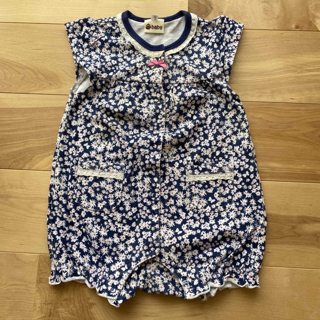 BeBe(ベベ)のBeBe♡女の子夏物ロンパース キッズ/ベビー/マタニティのベビー服(~85cm)(ロンパース)の商品写真