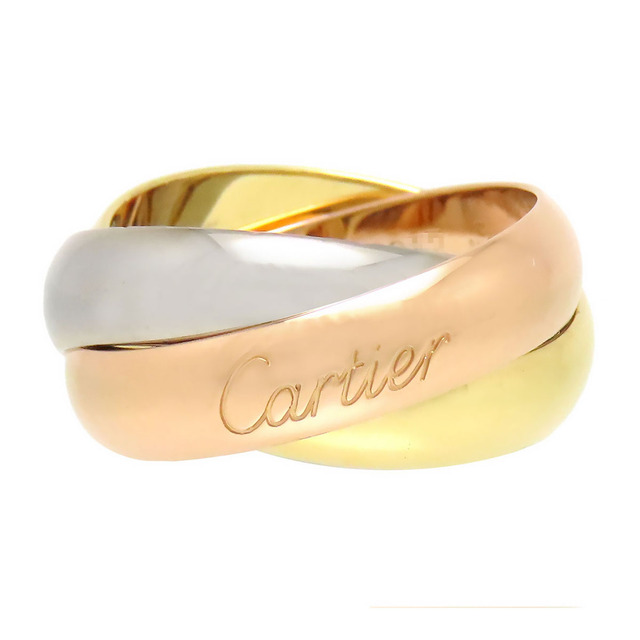 Cartier - カルティエ トリニティ リング XL #55 750 (K18YG K18PG K18WG) レディース CARTIER [美品] 【中古】 【ジュエリー】