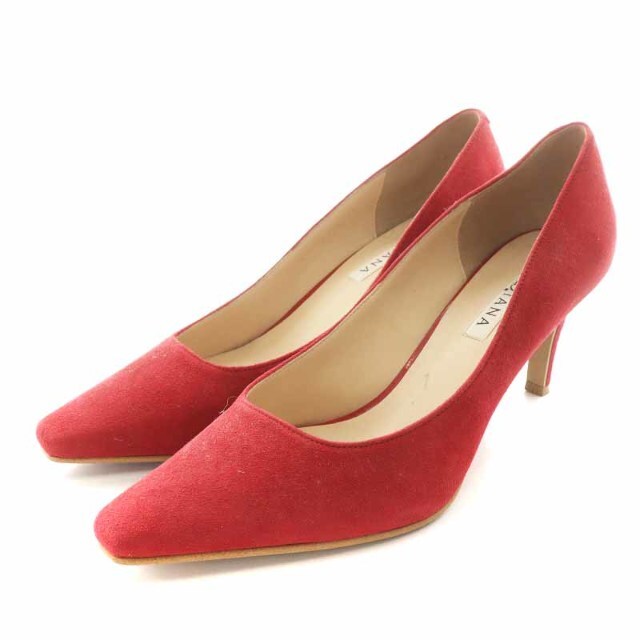 DIANA(ダイアナ)のダイアナ DIANA パンプス スエード ハイヒール 25cm 赤 レッド レディースの靴/シューズ(ハイヒール/パンプス)の商品写真
