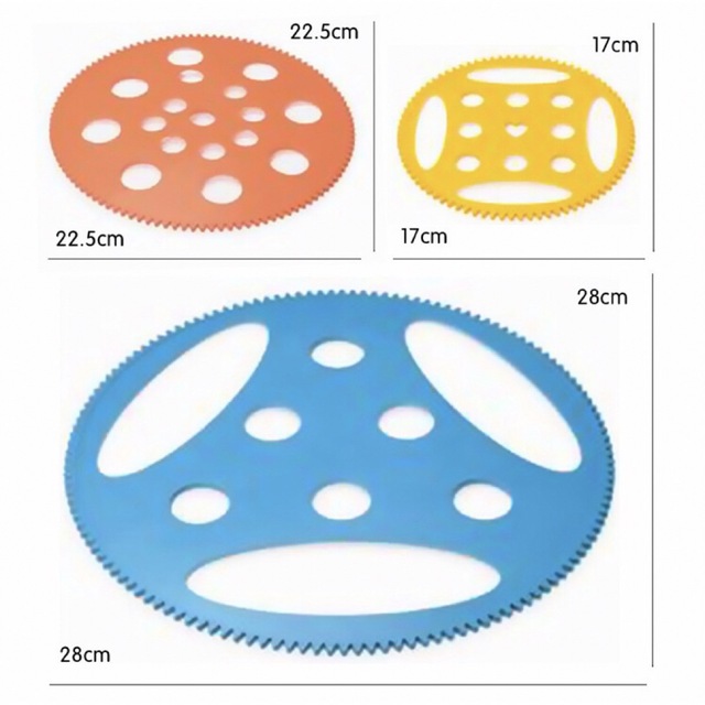 外遊びに！室内でも！ビックリ超特大サイズ  スピログラフ定規セット 大人も夢中に キッズ/ベビー/マタニティのおもちゃ(知育玩具)の商品写真