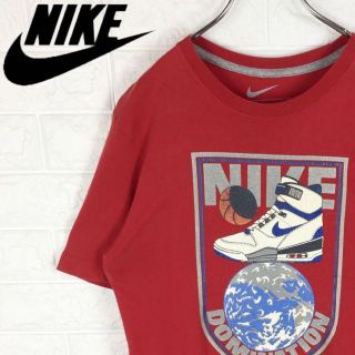 ナイキ(NIKE)のナイキ 半袖Tシャツ ゆるだぼ ワンポイントデカロゴ 90s レッド ブラック(Tシャツ/カットソー(半袖/袖なし))