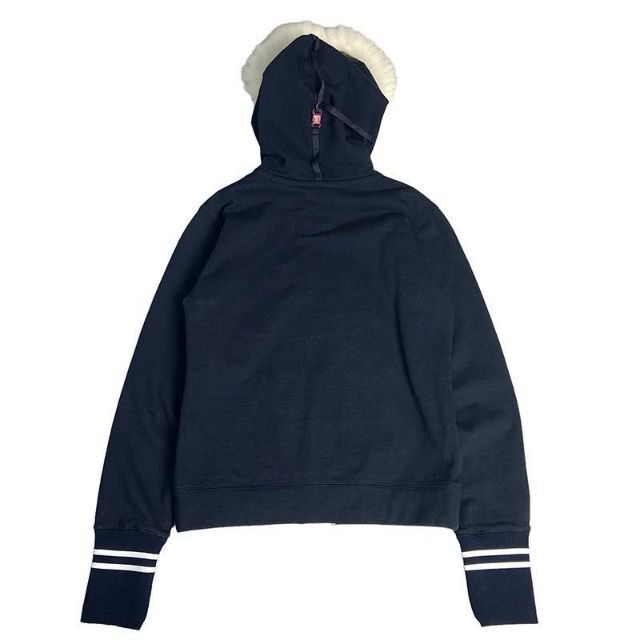 マークアンドロナ 裏起毛 2way スウェット ジップパーカー ネイビー 38