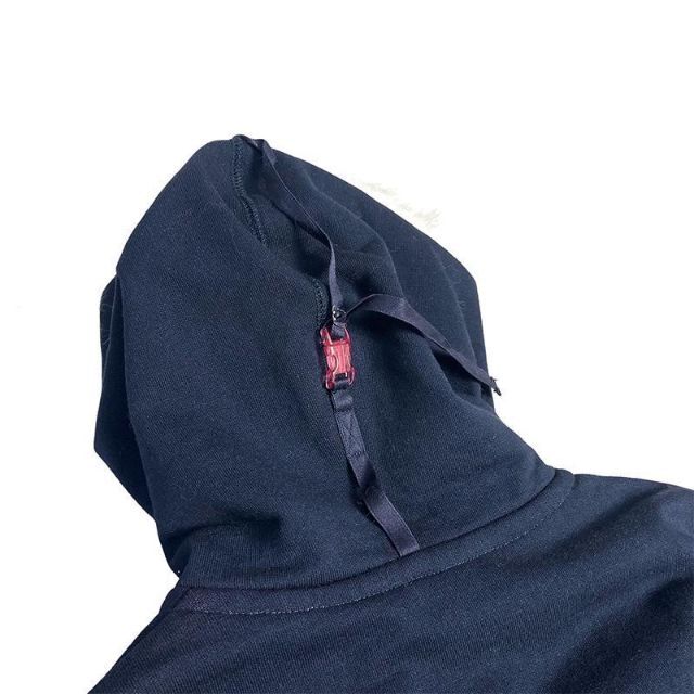 マークアンドロナ 裏起毛 2way スウェット ジップパーカー ネイビー 38