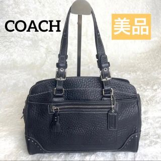 コーチ(COACH)の【美品】COACH コーチ ハンドバッグ 黒 タッセル 5031(ハンドバッグ)