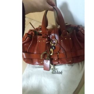 クロエ(Chloe)のクロエ ケララ レザー バッグ キャメルブラウン チャーム BURBERRY(ショルダーバッグ)