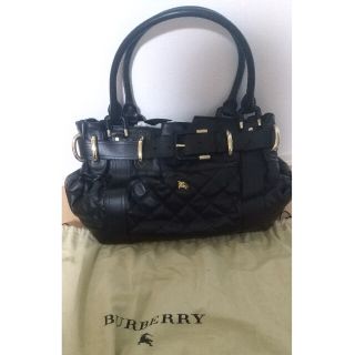 バーバリー(BURBERRY)のBURBERRY バーバリー レザー プローサム バッグ 新品 ブラック ハンド(ハンドバッグ)