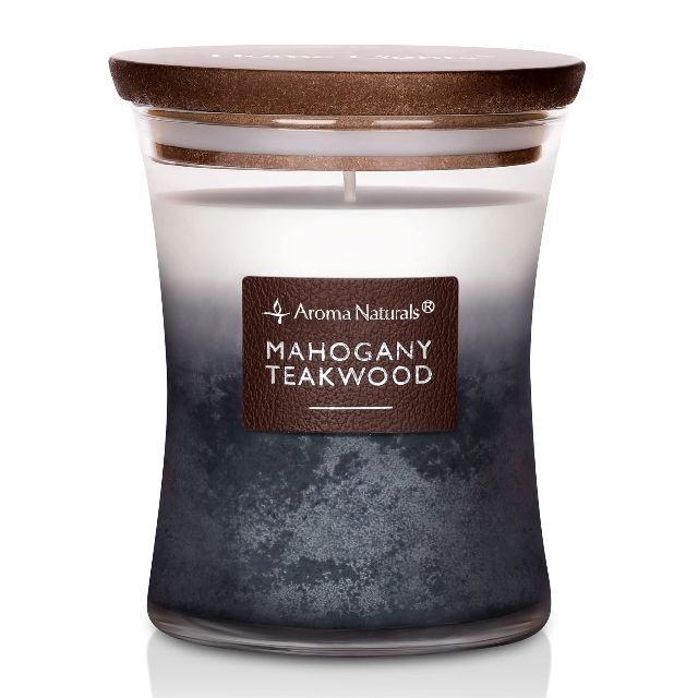 【色: Mahogany Teakwood】アロマキャンドル 大豆ワックスキャン