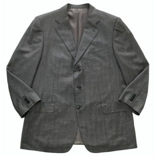 エルメネジルドゼニア(Ermenegildo Zegna)の伊製 エルメネジルドゼニア TROFEO ストライプ入りテーラードジャケット54(テーラードジャケット)