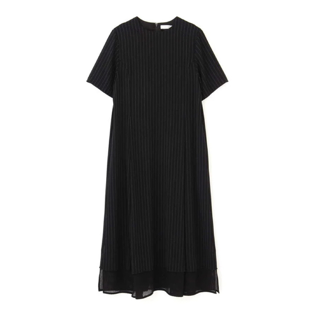 ADORE 定価50600円バックサテンストライプメッシュヘムワンピース 2022
