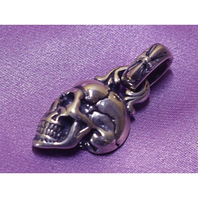 BILL WALL LEATHER(ビルウォールレザー)のBill Wall Leather Side Skull w/Immortal メンズのアクセサリー(ネックレス)の商品写真