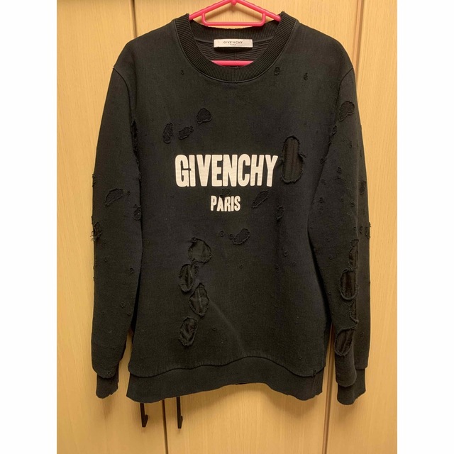 美品 GIVENCHY ジバンシーデストロイ トレーナー スウェット 黒 XS