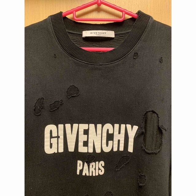 美品 GIVENCHY ジバンシーデストロイ トレーナー スウェット 黒 XS