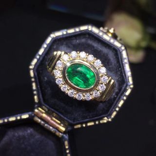 ⭐天然 エメラルド ダイヤ  リング k18 1.65ct