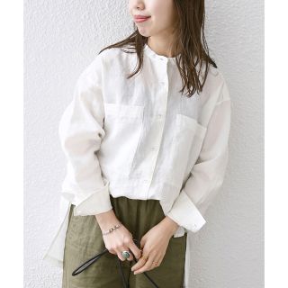 シップス(SHIPS)のSHIPS any:〈洗濯機可能〉リネン スタンドカラーポケットシャツ 23SS(シャツ/ブラウス(長袖/七分))