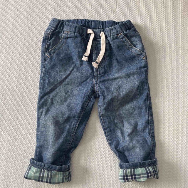 GAP Kids(ギャップキッズ)のGAP ズボン　デニム　80 チェック　男の子　ベビー　キッズ　 キッズ/ベビー/マタニティのベビー服(~85cm)(パンツ)の商品写真