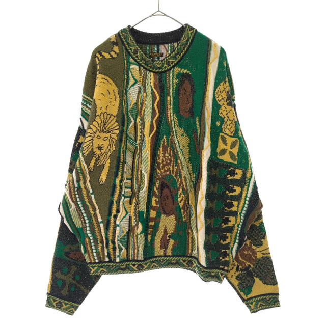 KAPITAL キャピタル GAUDY VINTAGE PATTERN KNITTED SWEATER ガウディヴィンテージニットセーター グリーン