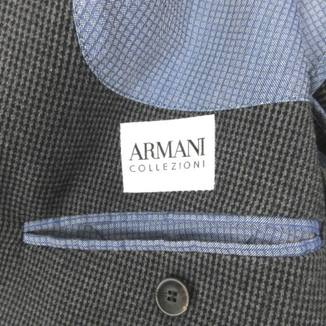 ARMANI COLLEZIONI(アルマーニ コレツィオーニ)のアルマーニ コレツィオーニ テーラード ジャケット 起毛 48 グレー ネイビー メンズのジャケット/アウター(テーラードジャケット)の商品写真