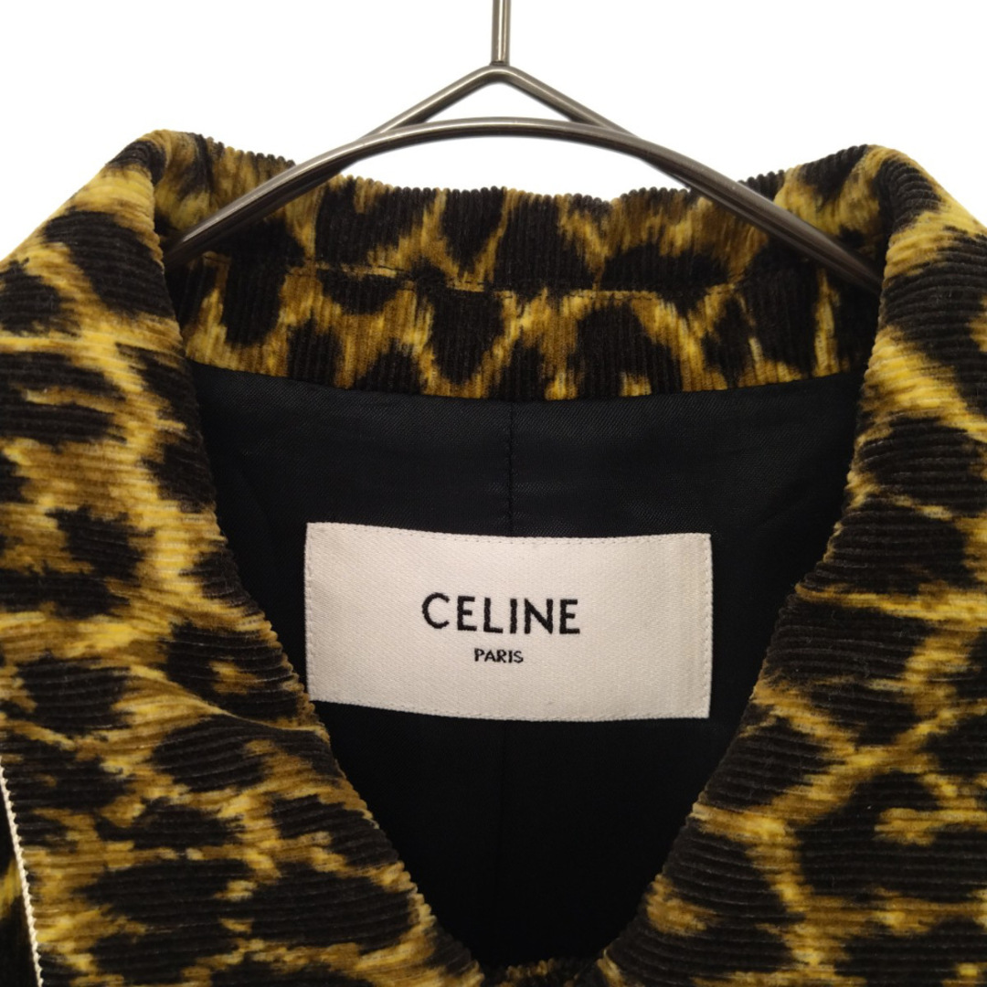 CELINE セリーヌ 20SS レオパード コーデュロイ テディ ブルゾン ジャケット 2V191223D イエロー