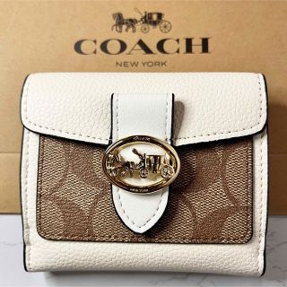 コーチ(COACH)の☆NEW☆ COACH GEORGIE SMALL WALLET 三つ折り財布♪(財布)