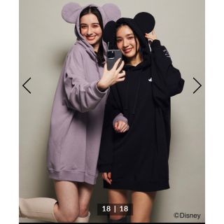 ディズニー(Disney)のrienda×Disney パーカー(ミッキー)(パーカー)