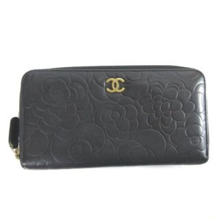 CHANEL - シャネル 長財布 ウォレット カメリア ココマーク ラウンド