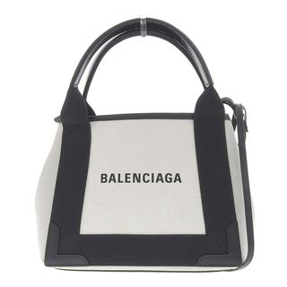 バレンシアガバッグ(BALENCIAGA BAG)のバレンシアガ  ネイビーカバスXS 2WAY キャンバス/レザー  390346(ハンドバッグ)