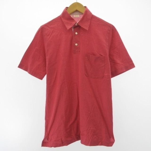 ブリオーニ BRIONI ポロシャツ 半袖 レッド系 赤 S IBO37