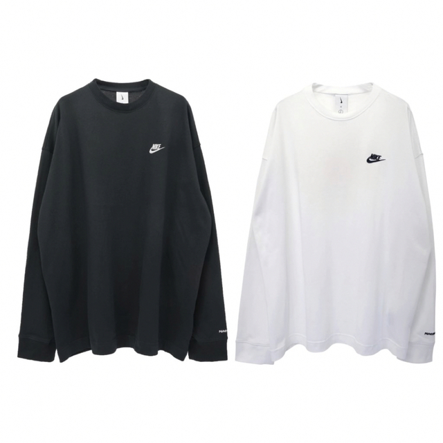 PEACEMINUSONE(ピースマイナスワン)のNIKE x G-Dragon ロングスリーブ Tシャツ 白黒 2色セット メンズのトップス(Tシャツ/カットソー(七分/長袖))の商品写真