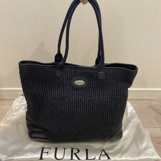 美品！ ☆FURLA☆ フルラ かご 編み込み トートバッグ