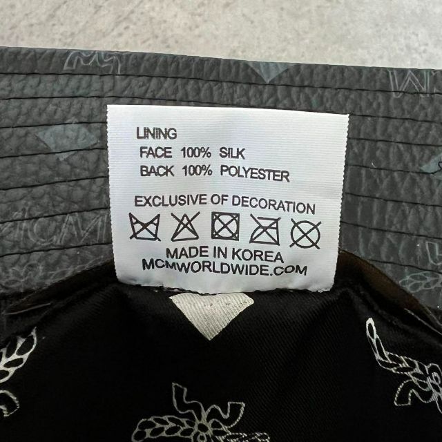 MCM ヴィセトス エコレザー ハット シグネチャー ロゴ ブラック 黒