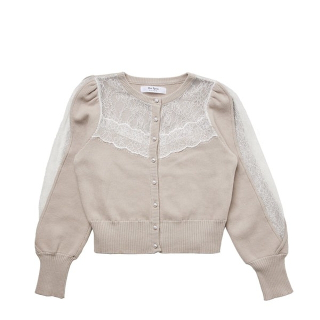 Her lip to - Open Sleeve Lace Cardiganの通販 by はるひママ's Her lip to - Open Sleeve Lace Cardiganの通販 by はるひママ's