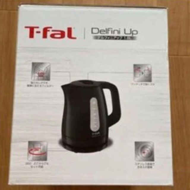 T-fal(ティファール)の★新品★1.8Ｌ T-fal ティファール 電気ケトル デルフィニアップブラック インテリア/住まい/日用品のキッチン/食器(調理道具/製菓道具)の商品写真