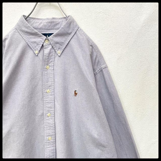 POLO RALPH LAUREN(ポロラルフローレン)の美品　ポロラルフローレン　カラーポニー　オックスフォード　BD 長袖シャツ　XL メンズのトップス(シャツ)の商品写真