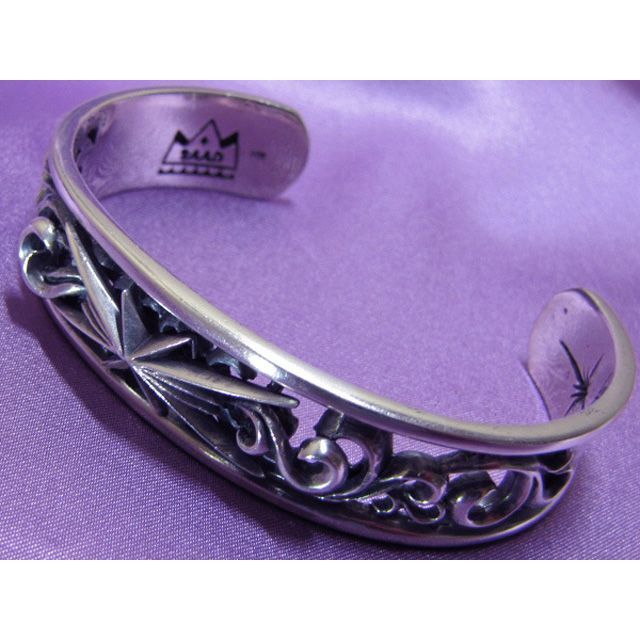 SAAD Sun Symbol Silver Bangle B-41 925 熱販売 www.gold-and-wood.com