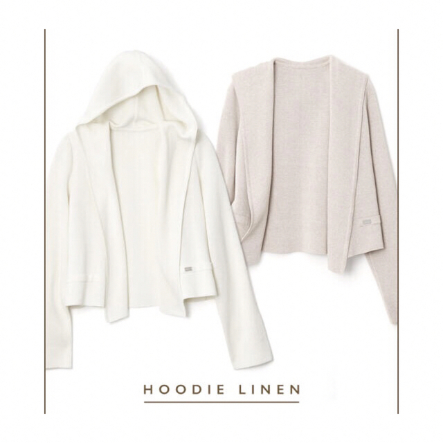 FOXEY(フォクシー)の美品▫️FOXEY F☆’19年˚✧オフ白系˚✧☆˚✧ HOODIE LINEN レディースのトップス(カーディガン)の商品写真