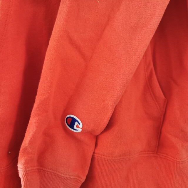 Champion(チャンピオン)の美品 Champion パーカー オレンジ M レディースのトップス(パーカー)の商品写真