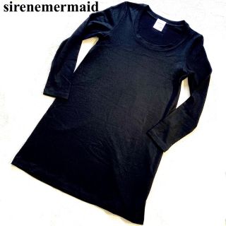 sirenemermaid - シレーヌマーメイド ウォッシャブルウール ミディアム丈 ワンピース[S~M] 黒