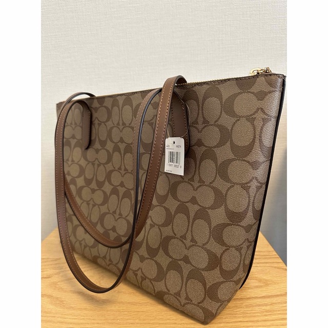 【未使用品!】COACH トートバッグ 4455 ベージュ × ブラウン
