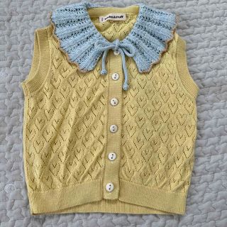 ミーシャアンドパフ(Misha & Puff)のMisha&Puff Hearts Eyelet Zoe Vest 4-5y(ニット)