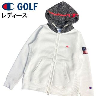 チャンピオン(Champion)のチャンピオンゴルフ 裏フリース ジップパーカー ジャケット ホワイト M(ウエア)