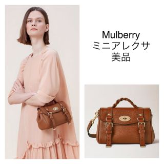 マルベリー(Mulberry)の定価159,500円　Mulberry ミニアレクサ チェスナット 美品(ショルダーバッグ)