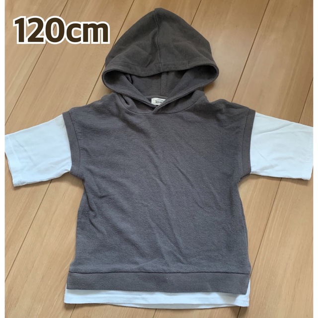 重ね着風 7分袖Tシャツ 120cm キッズ/ベビー/マタニティのキッズ服男の子用(90cm~)(Tシャツ/カットソー)の商品写真