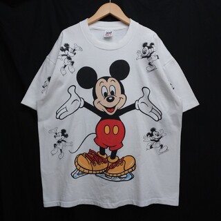 ディズニー(Disney)のVINTAGE ミッキーマウス ディズニー anvil USA製 Tシャツ XL(Tシャツ/カットソー(半袖/袖なし))