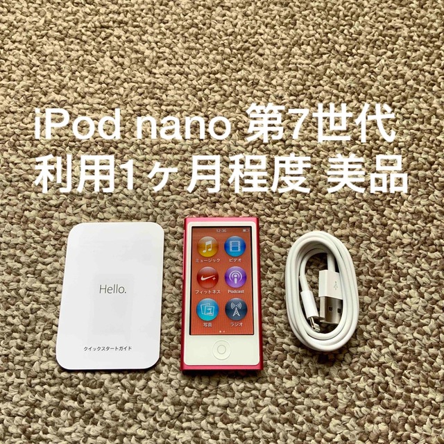 iPod(アイポッド)のiPod nano 第7世代 16GB Apple アップル アイポッド 本体 スマホ/家電/カメラのオーディオ機器(ポータブルプレーヤー)の商品写真